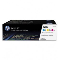 HP Pack de 3 Toners laser 128A